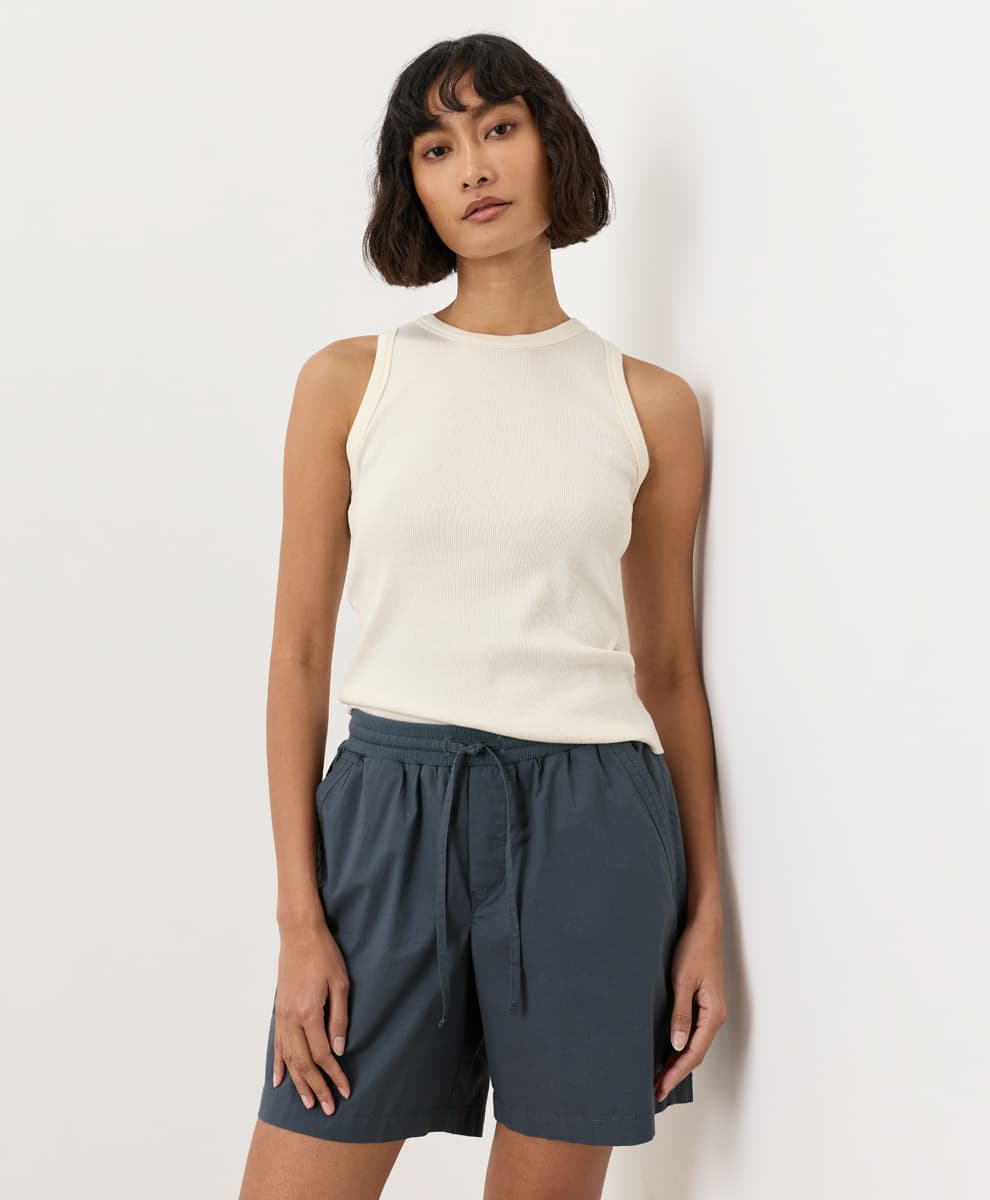 Women's Black Perfect Rib Tank thumbnail 4