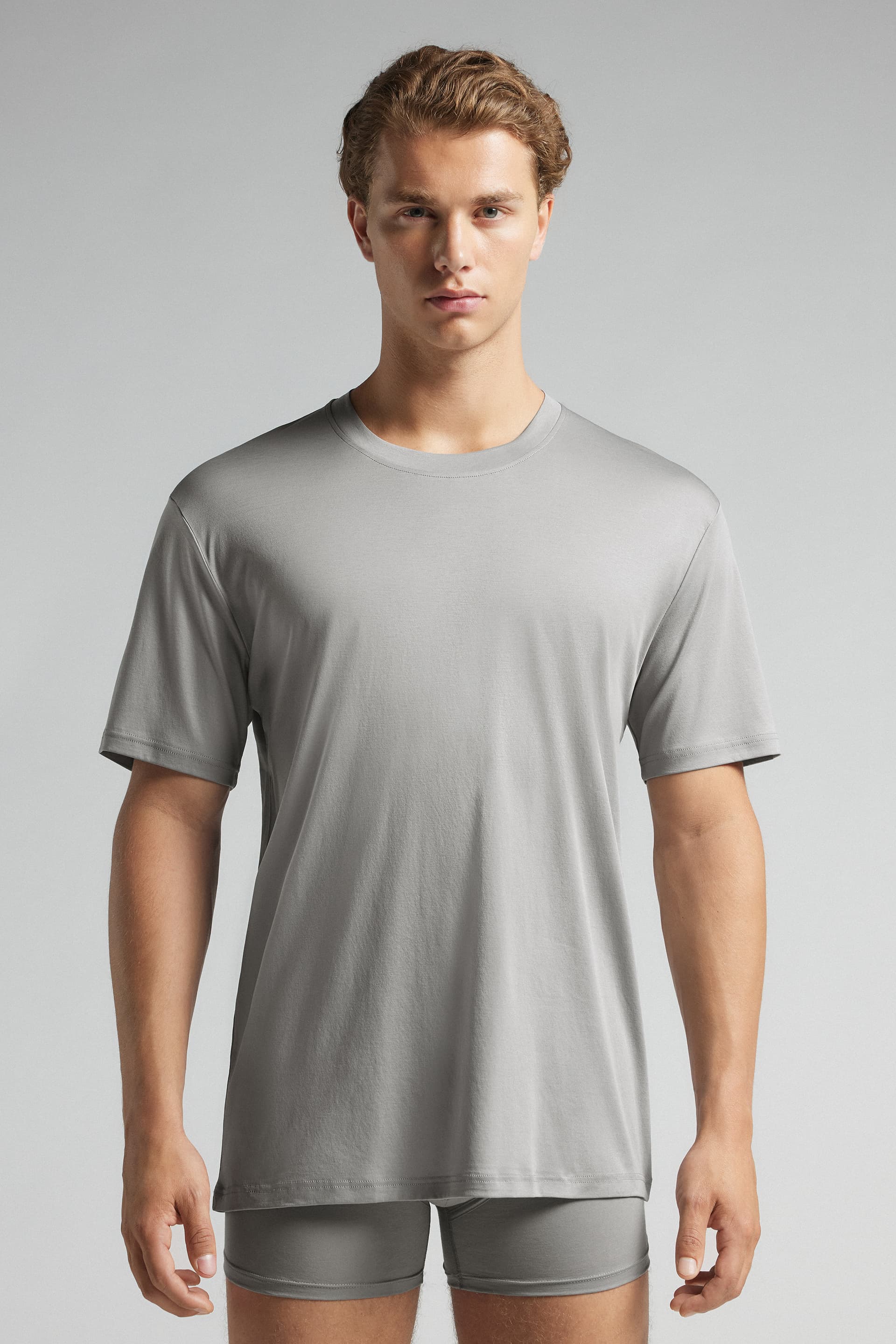Intimissimi Premium Cotton T-Shirt Man Grey Size XL